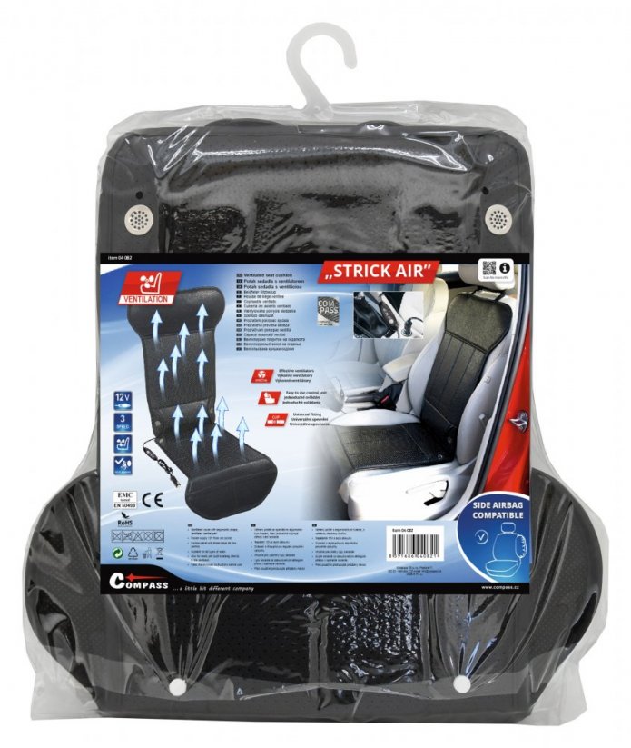 Seat cover with ventilation 12V STRICK AIR black