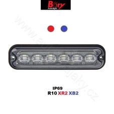 PREDATOR 6x4W LED, 12-24V, červeno-modrý ECE R10
