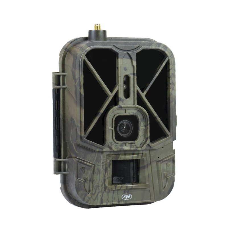 PNI Hunting 550C Game Camera with 4G LTE Internet Connectivity, including an 8000 mAh rechargeable battery