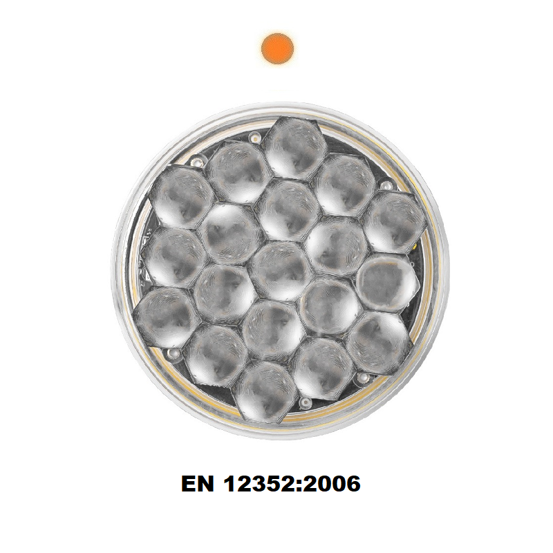 Oranžové LED výstražné světlo naprogramované 