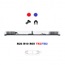 LED lightbar Optima 90/2P 110cm blue / red, ECE R65