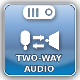 Vstavaný mikrofón a reproduktor umožňujú obojsmernú komunikáciu (počúvanie aj hovorenie).