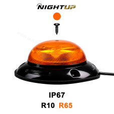 Fixed-mount amber LED beacon, 12-24 V, 16x 3 W, ECE R65