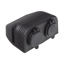 Dvojitá zásuvka s panelom 1x CL + 2x USB nabíjačka vodotesná
