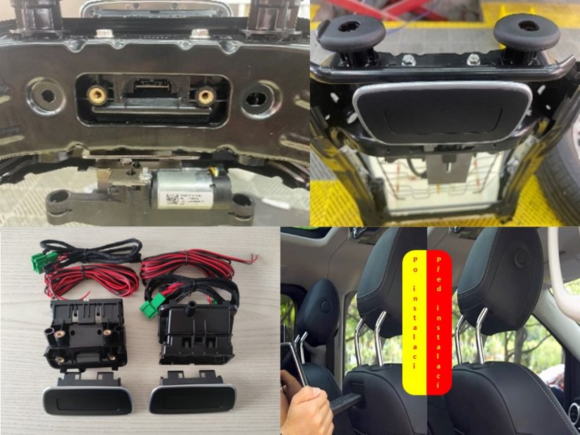 Držák pro instalaci do sedadel vozu Mercedes Benz, pro monitor ds-x116MC v hnědé barvě