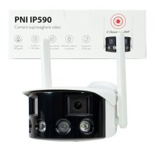 Video monitorovací kamera bezdrátová, s IP, Duální čočka, 2 x 2MP, 180 stupňů