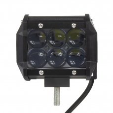 Rectangular LED light, 6x3W, 95x80x65mm