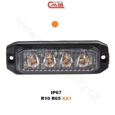 PROFI SLIM výstražné LED světlo vnější, oranžové, 12-24V, ECE R65