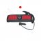 Red LED flashing module on sun visor