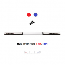 LED lightbar Optima 60 160cm, Red / blue, white center, ECE R65
