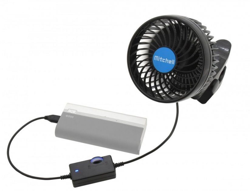 Ventilátor MITCHELL 115mm USB 5V klip
