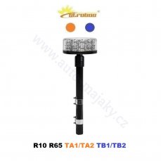 LED beacon orange-blue 12/24V, fixed mounting, 24x LED 3W, R65