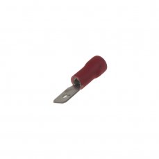 Flat plug 4,8 mm red, 100 pcs