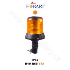 Robustní oranžový LED maják, na držák, 96W, ECE R65