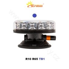 LED maják modrý 12/24V, vakuový držák 140Km/H, 12x LED 3W, R65