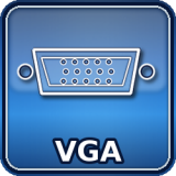 VGA je analógový video výstup (D-Sub/DE-15) používaný najmä pri starších monitoroch a projektoroch. Prenáša iba obraz (bez zvuku) a je citlivejší na rušenie pri dlhších kábloch.
