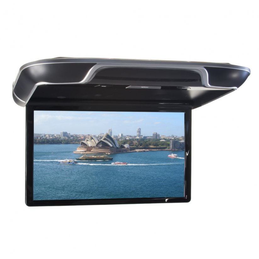21,5" black LCD ceiling monitor with OS. Android HDMI/USB, remote control with motion sensor