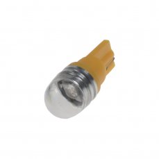 LED T10 oranžová, 12V, 1LED/3SMD s čočkou