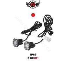 2x PROFI výstražné LED světlo vnější červené, 12-24V, ECE R10