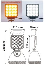 AKU LED světlo s magnetem 48 W bílá/oranžová