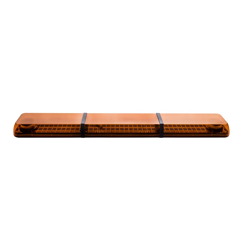 Jiný pohled na oranžovou LED majákovou rampu Optima Eco90, délky 160cm, výšky 9cm, 12/24V, R65 od výrobce P.P.H. STROBOS