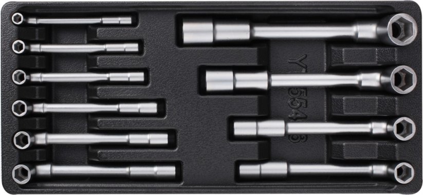 Drawer insert - socket wrenches 7-19mm, 10pcs CrV
