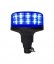 LED maják modrý 12/24V, montáž na držák, 24x LED 3W, R65