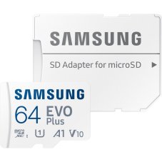 MicroSDXC 64GB 160M memory card + adapter, SAMSUNG EVO Plus