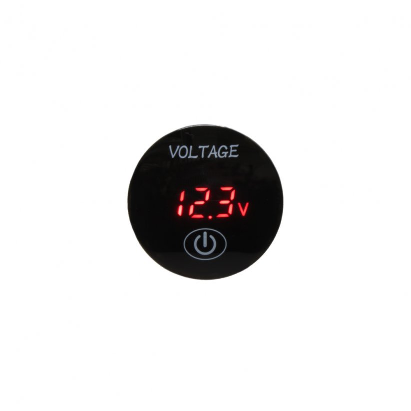 Digital voltmeter 5-36V red with battery indicator