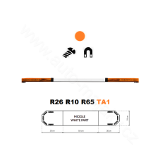 LED svetelná rampa Montana 110cm, Oranžová, EHK R65