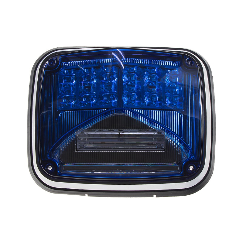 LED profi výstražné svetlo modré 12 / 24V, R65
