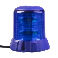 Robust blue LED beacon, blue aluminium, 96W, ECE R65