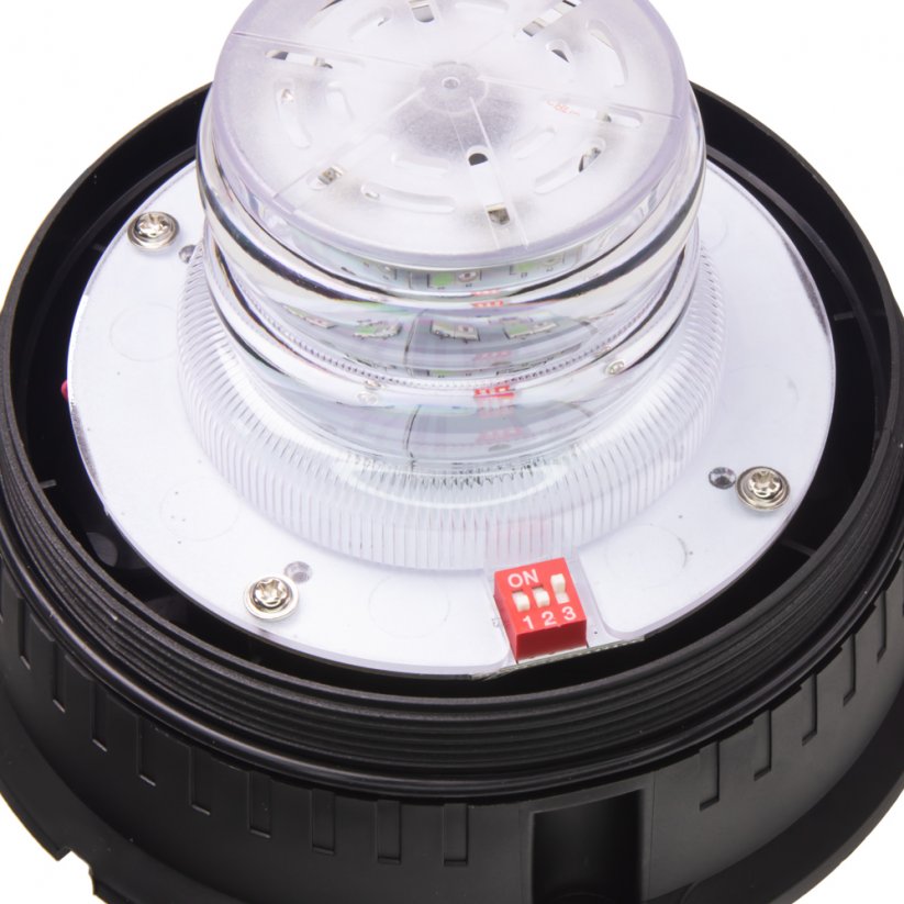 LED maják, 12-24 V, modro-červený, magnet, ECE R65