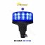 LED maják modrý 12/24V, montáž na držiak, 24x LED 3W, R65