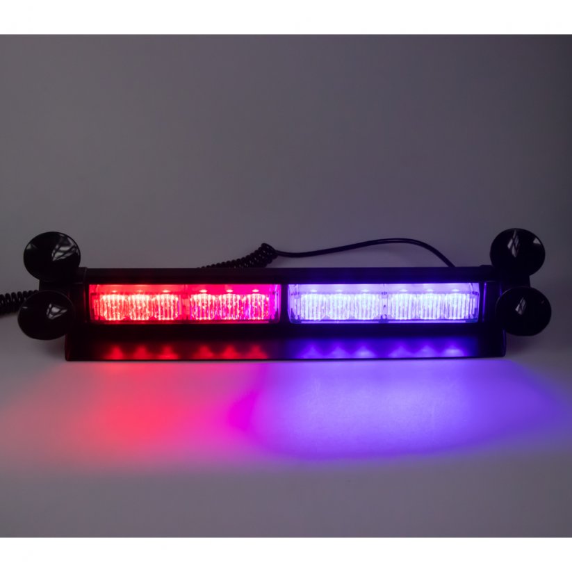 PREDATOR LED indoor, 12x3W, 12-24V, blue-red, 353mm, ECE R10