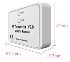 Universal WIFI to RF converter for doors, gates