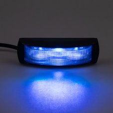 PREDATOR povrchové výstražné LED světlo, 4x 3 W, 12-24 V, modré, ECE R10, ECE R65