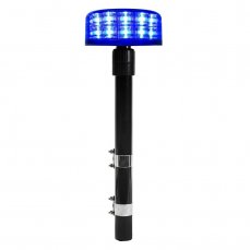 LED beacon blue 12/24V, fixed mounting, 24x LED 3W, R65