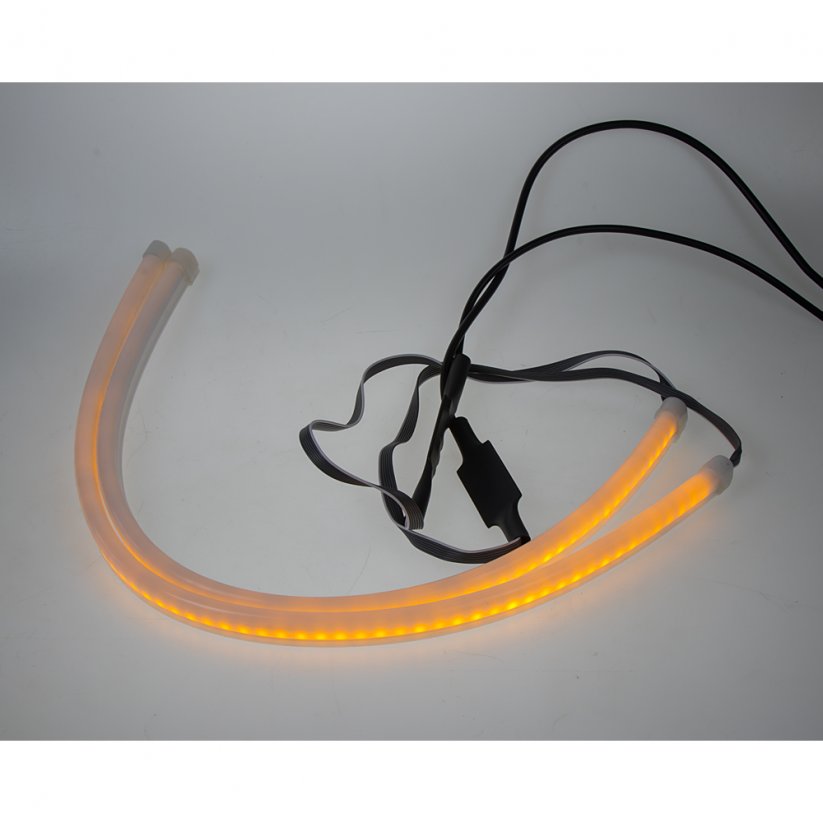 LED pásik, dynamický indikátor oranžový / pozičné svetlá biele, 45 cm