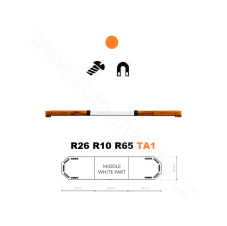 LED majáková rampa Montana 90cm, Oranžová, EHK R65