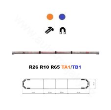 LED majáková rampa Montana 140cm, Modro-oranžová, EHK R65