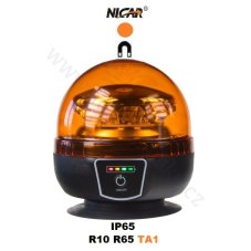 AKU LED maják na dálkové ovládání, 12x3W, oranžový, magnet, R65
