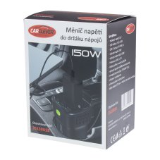 Interior voltage converter from 12/230V/USB 150W to the cup holder