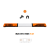 LED lightbar Optima 90/2P 90cm, Orange, white center, ECE R65