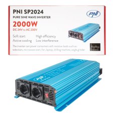PNI SP2024 Sine Wave Voltage Converter, 24V/230V, 2000W