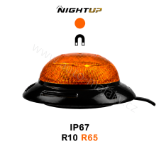 Magnetic amber LED beacon, 12-24 V, 16x 3 W, ECE R65