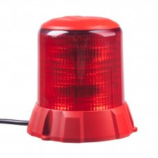 Robust red LED beacon, red aluminium, 96W, ECE R65