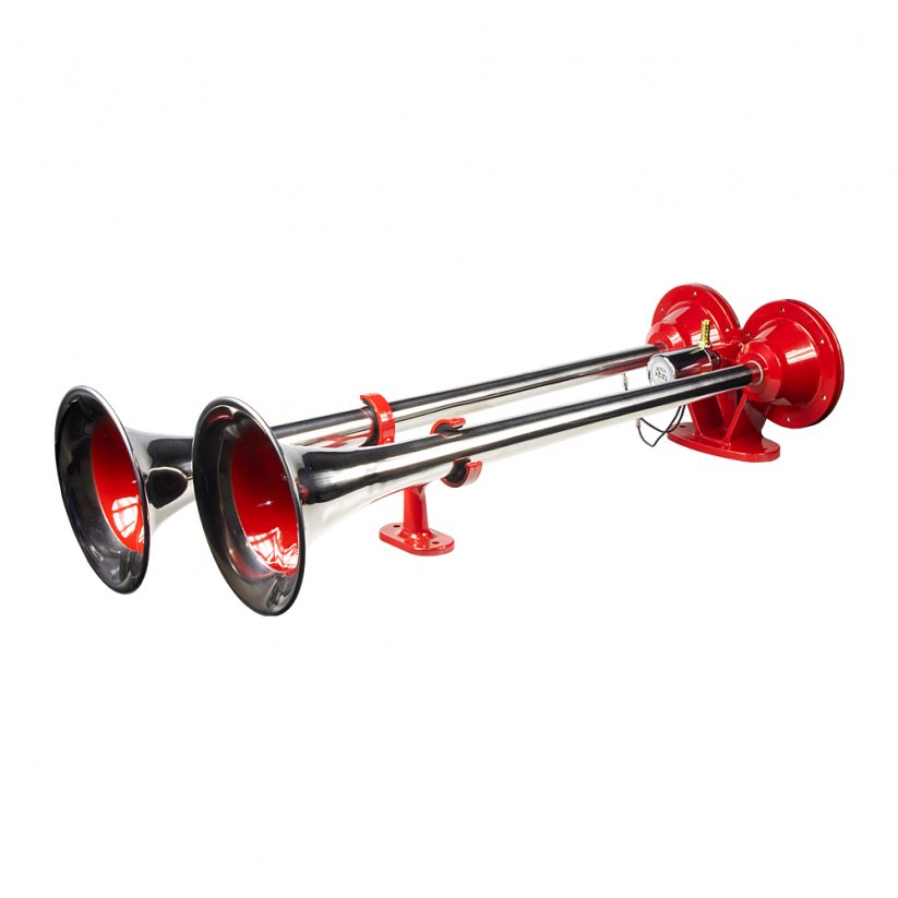 2-tone fanfare 640mm, red/chrome, without compressor
