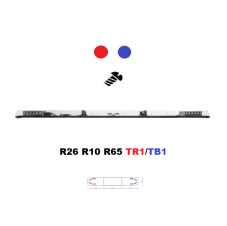 LED lightbar Optima 60C 140cm blue / red, ECE R65