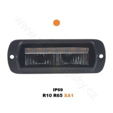 LED světlo obdélníkové s oranžovým výstražným světlem, ECE R10, R65